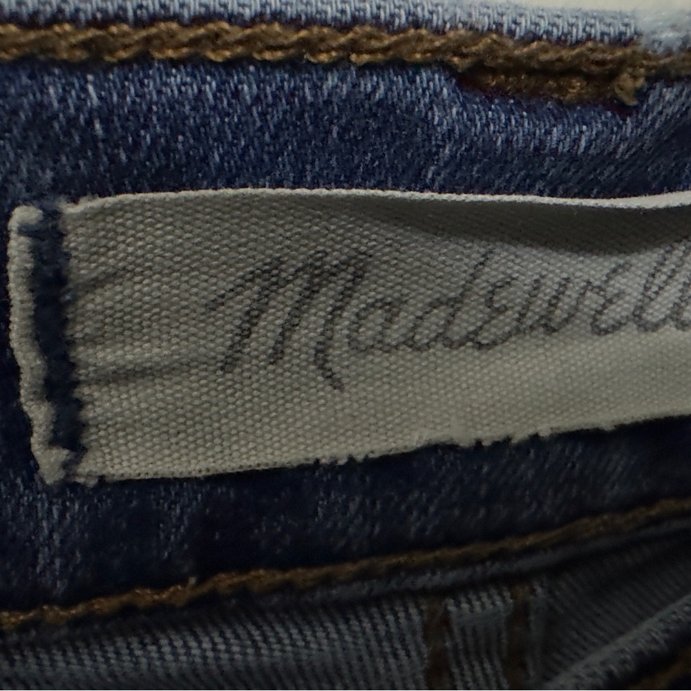 497 Madewell | EUC High-Rise Skinny Button-Fly Distressed Jeans (size 27) - Picture 10 of 16